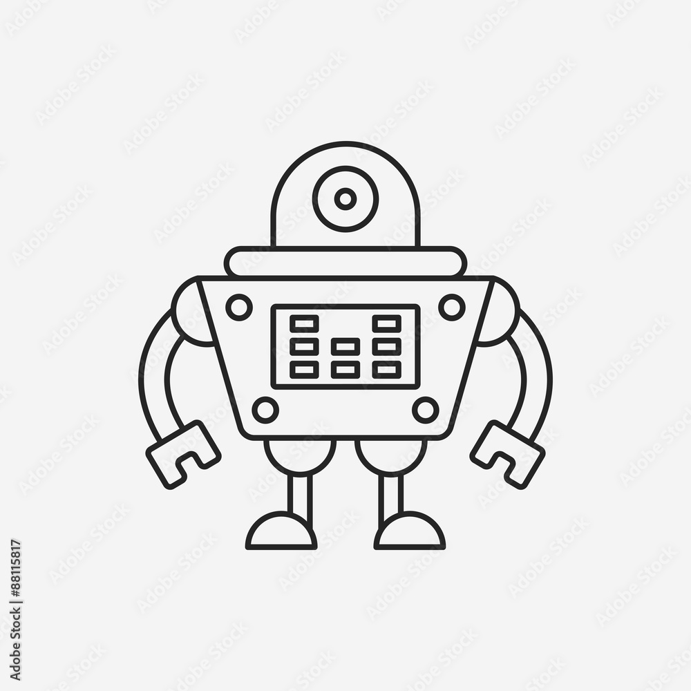 robot line icon robot line icon