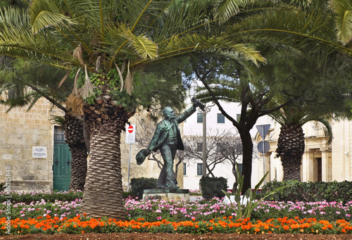 Monument to Manwel Dimech in Valletta. Malta photo