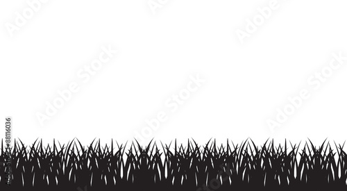 Vector seamless illustration of silhouette of grass