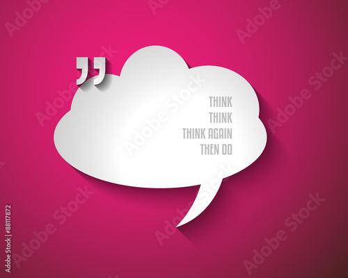 Quotation Mark Frame with Flat style and space for text.