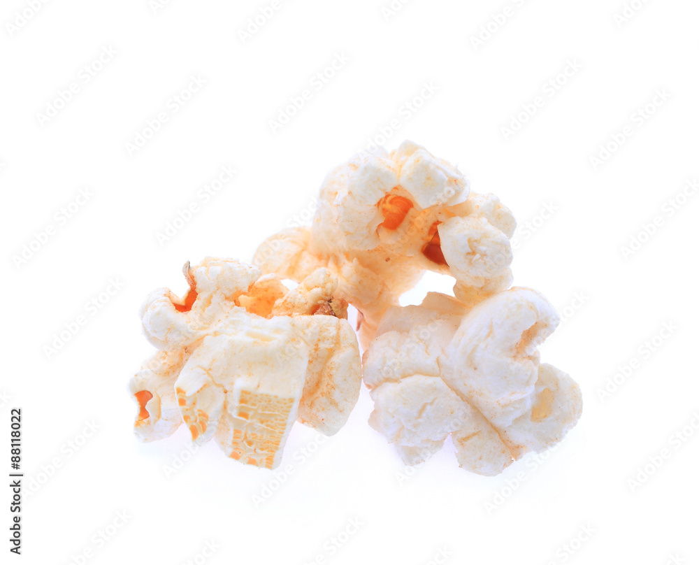 Popcorn isolated on white Popcorn isolated on white