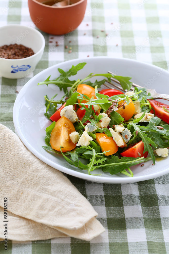 salad with red and yellow tomatoes salad with red and yellow tomatoes