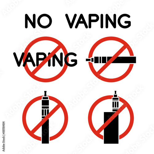No vape icons. No vaping prohibition sign
