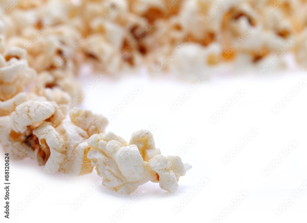 Popcorn isolated on white Popcorn isolated on white