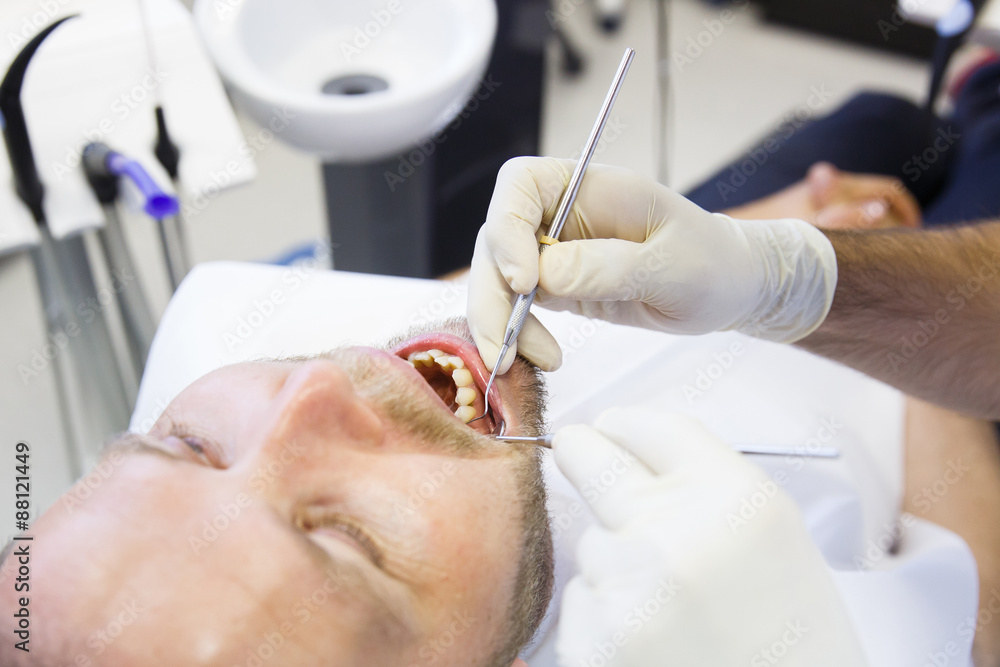 Patient in dental office on regular checkup
