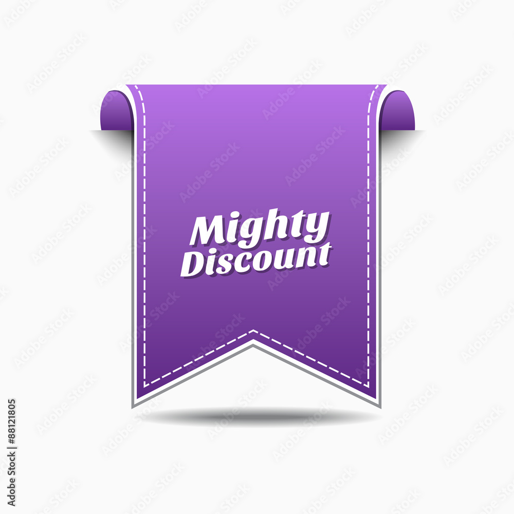 Mighty Discount Violet Vector Icon Design Mighty Discount Violet Vector Icon Design
