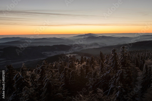 sunrise over the mountains