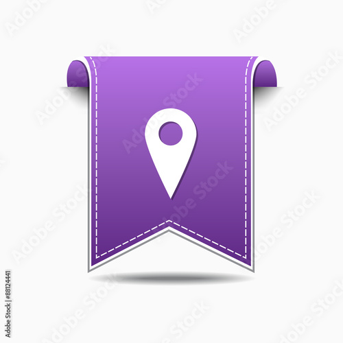 Point Sign Violet Vector Icon Design