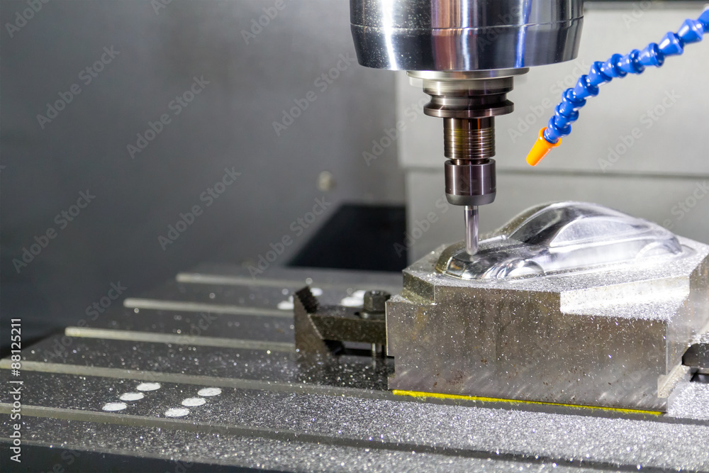 Industrial metal blank working on high precision CNC machine Industrial metal blank working on high precision CNC machine