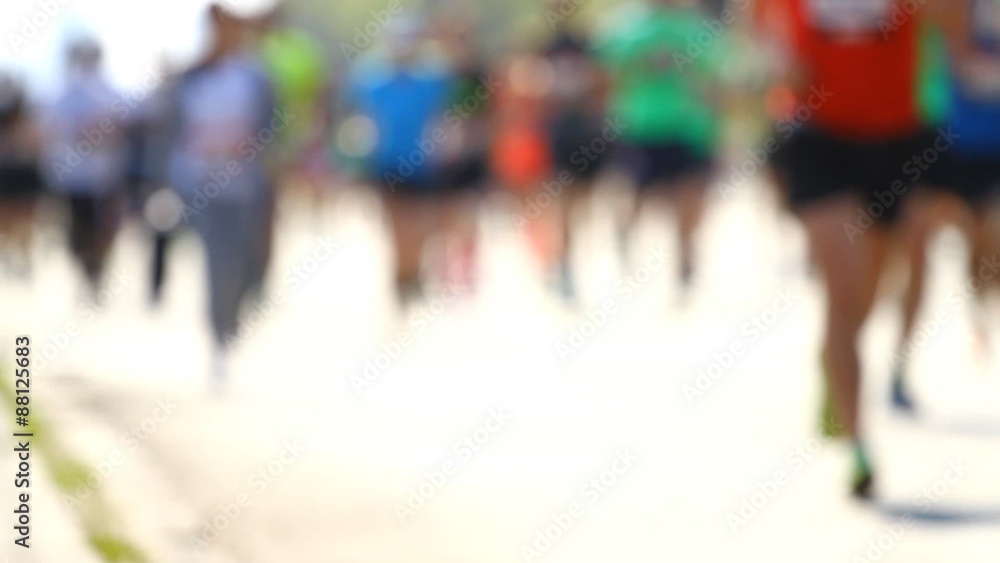 Blurred city marathon of a people Blurred city marathon of a people