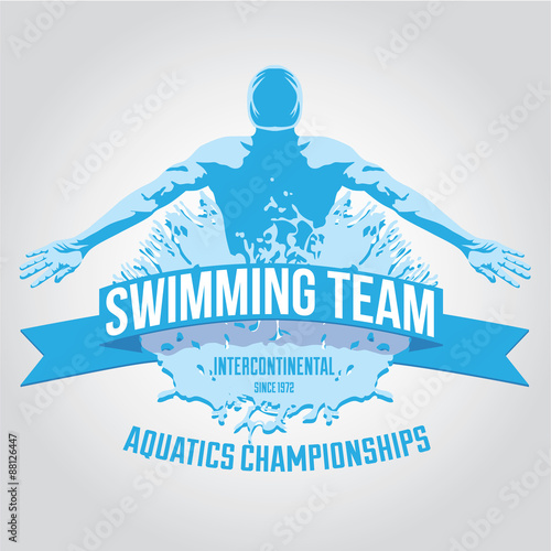 Swimming team logo