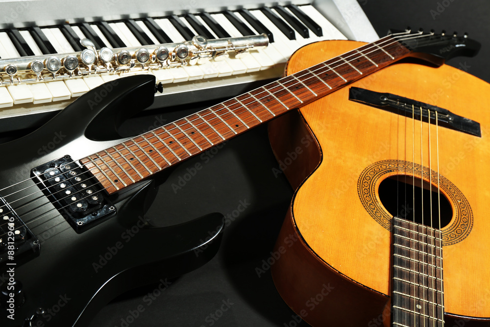 Fototapeta premium Musical instruments, closeup