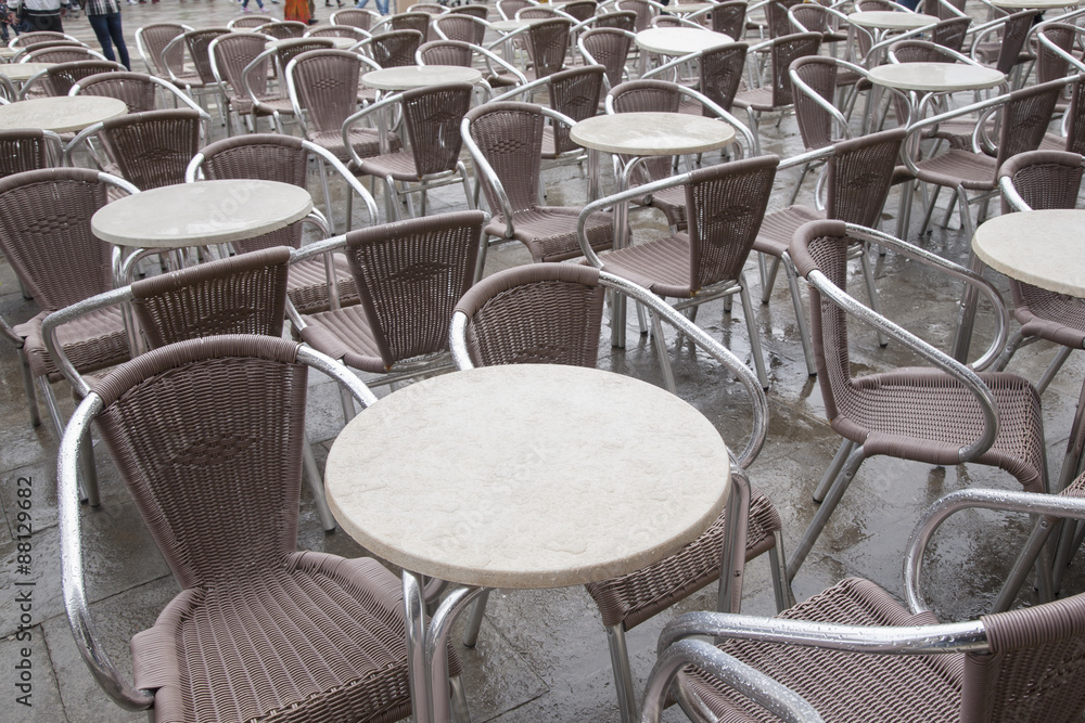 Cafe Tables and Chairs in San Marcos - St Marks Square, Venice Cafe Tables and Chairs in San Marcos - St Marks Square, Venice