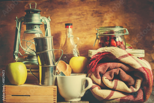 Picnic Set with Vintage objects