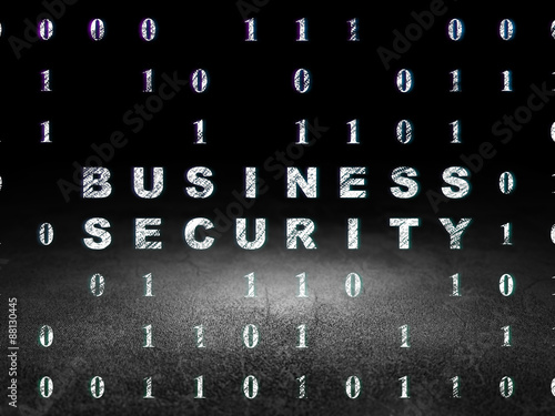 Safety concept: Business Security in grunge dark room