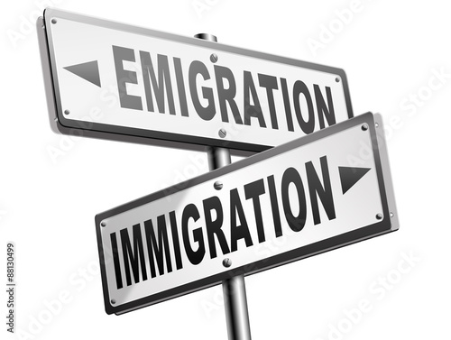 Canvas Print Immigration or emigration
