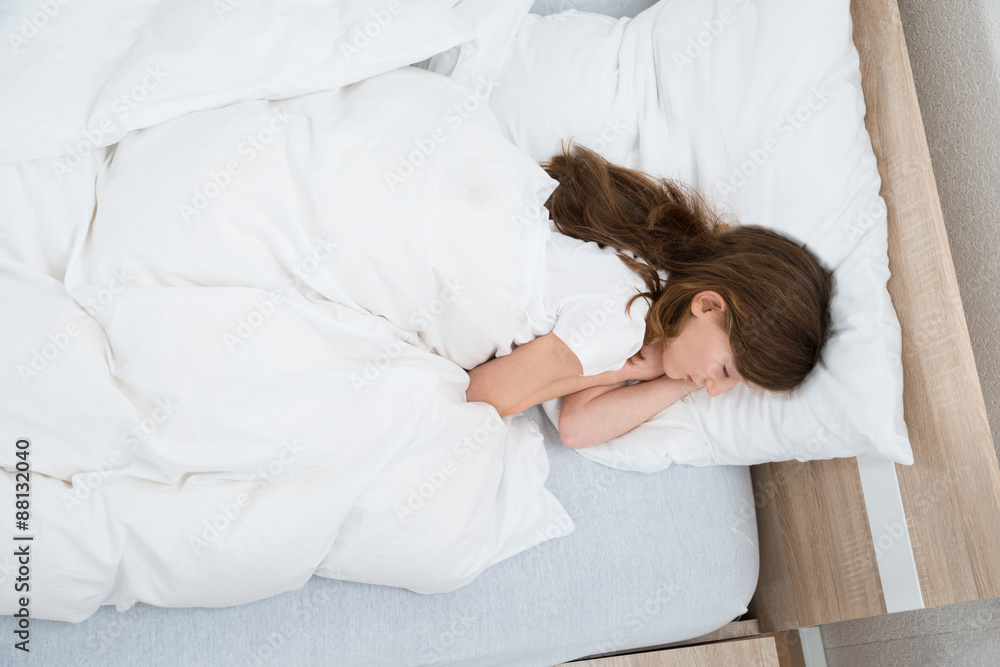 Girl Sleeping In Bedroom Girl Sleeping In Bedroom