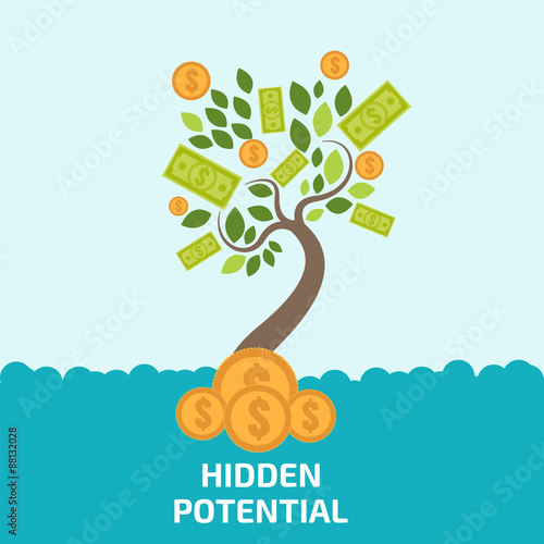 Hidden potential concept. New business model. New business proje