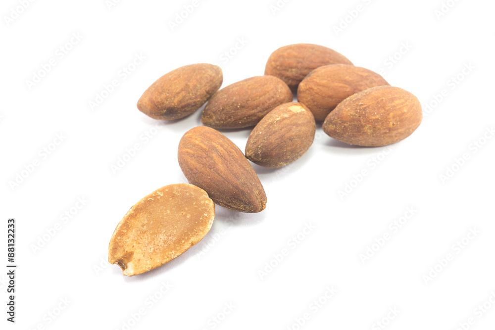 Almonds with isolated background. Almonds with isolated background.