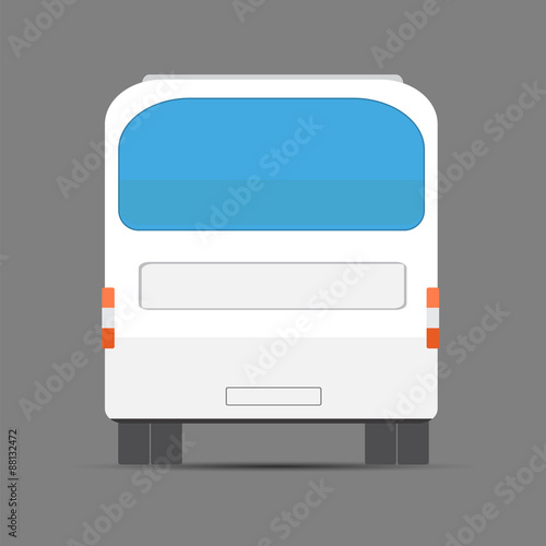 White bus rear