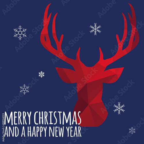 Grußkarte Weihnachten Hirsch