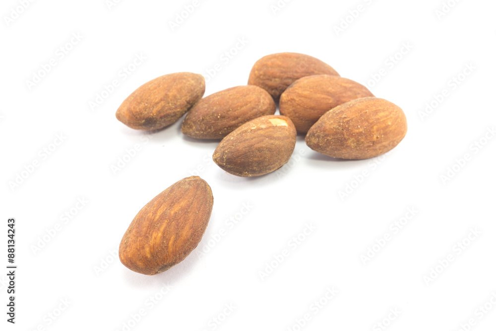 Almonds with isolated background. Almonds with isolated background.