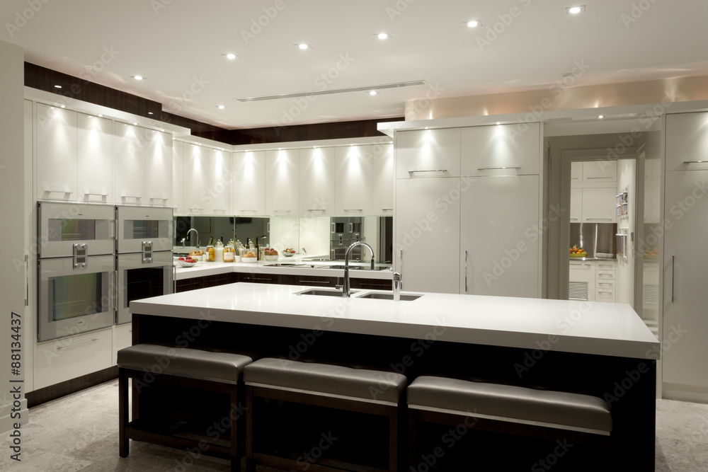 custom made wallpaper toronto digitalLuxurious kitchen with a big island
