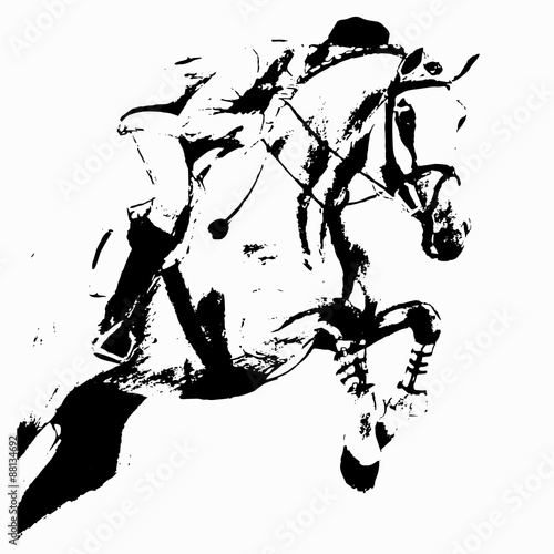 Jumping (rider and horse) #88134692