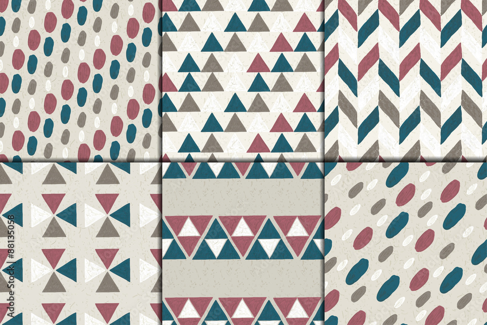 Fototapeta premium seamless hand drawn patterns