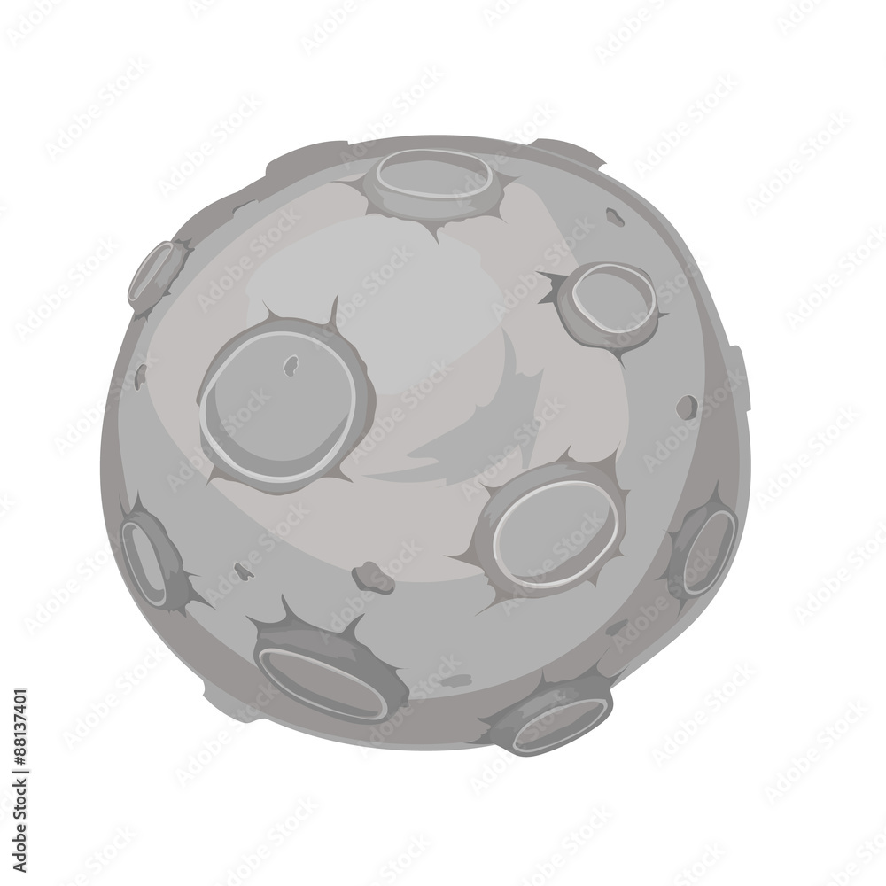 Obraz premium cartoon illustration of a moon, vector