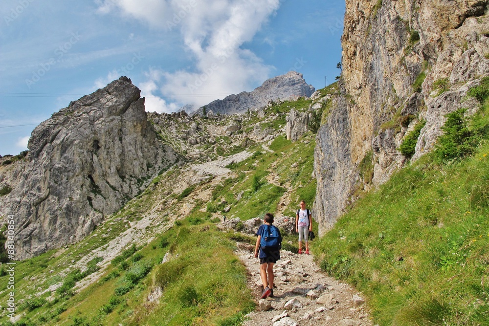 Bergwandern, Dolomiten-Höhenweg Nr. 1 Bergwandern, Dolomiten-Höhenweg Nr. 1