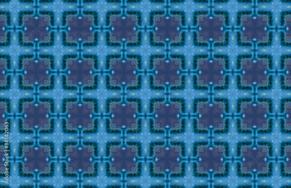 Naklejka premium Ethnic pattern. Abstract kaleidoscope fabric design.