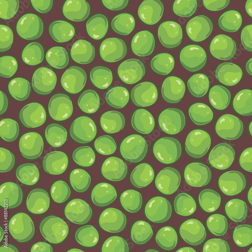 vector seamless pattern with green peas