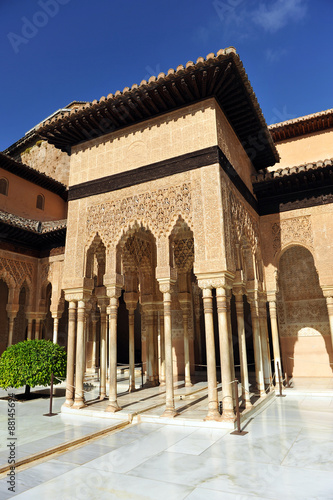 Alhambra de Granada, Patio de los leones, Andalucía, España