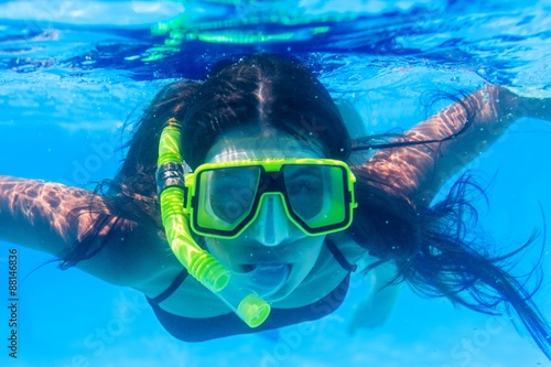Snorkeling, snorkel, woman. © BillionPhotos.com