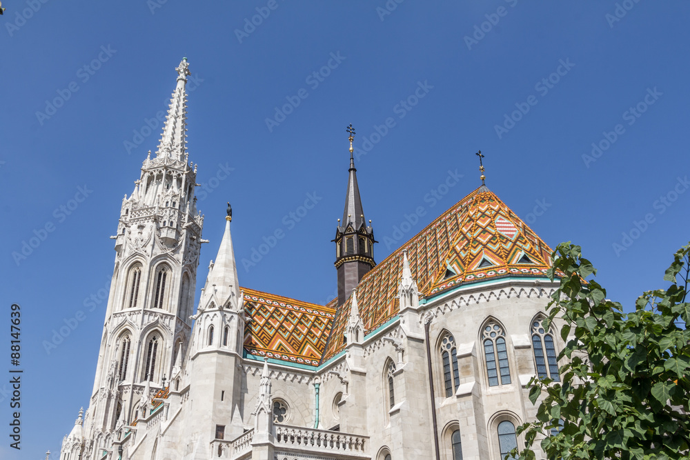 Castle district with Matthias church in Budapest the capital cit