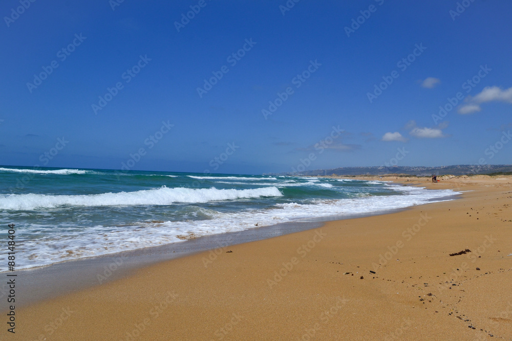 Summer beach in Atlit, Israel