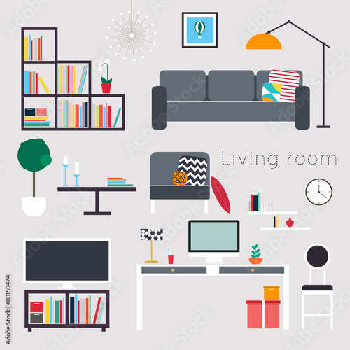 Living room. Furniture and Home Accessories, including sofas, lo