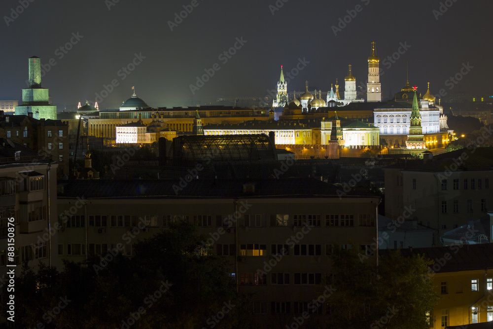 Fototapeta premium Landscape Moscow city, Moscow, Russia