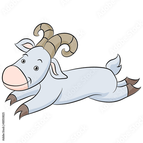 Leaping Goat Cartoon