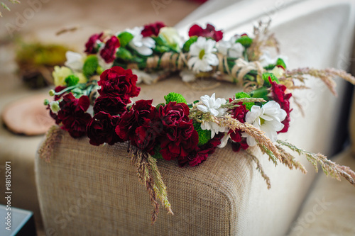 Принти на полотні wreath of flowers for the bride