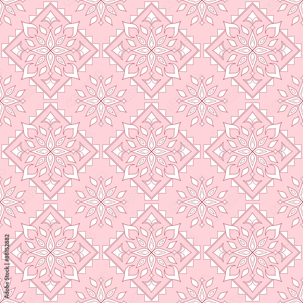 Fototapeta premium Seamless texture on a pink background.