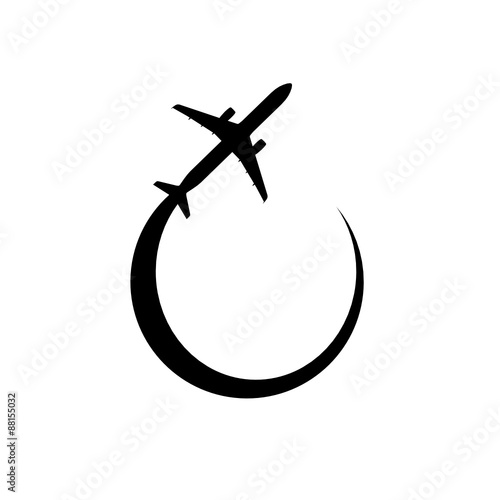 airplane black vector silhouette