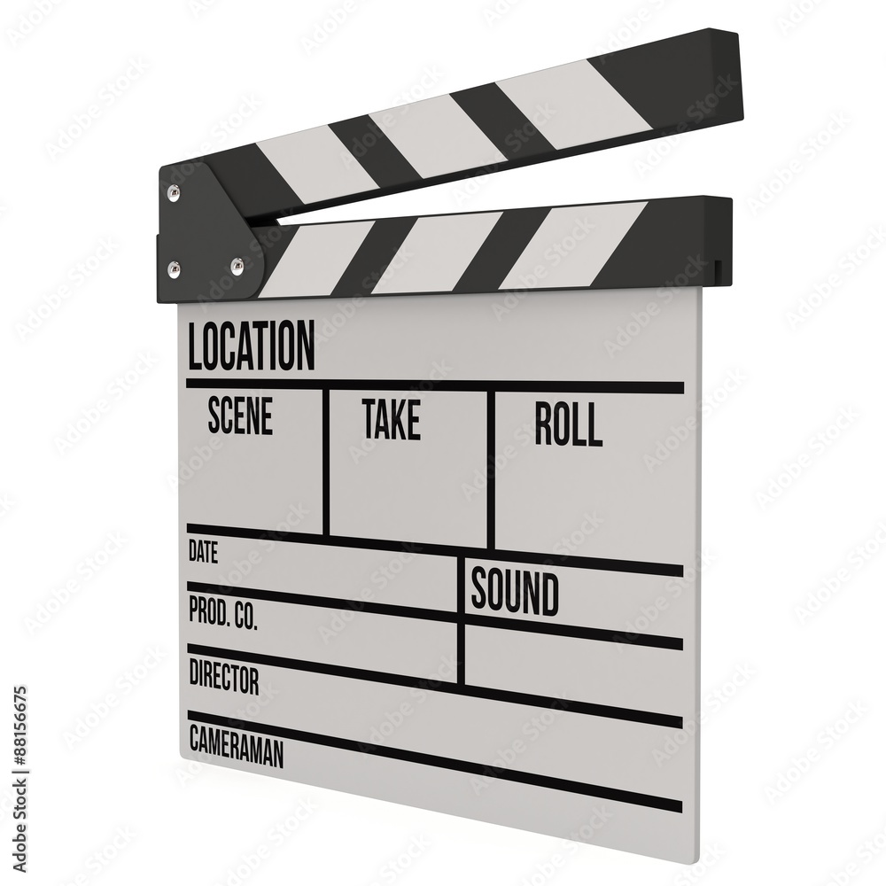 Obraz premium Cinema clapperboard 3D