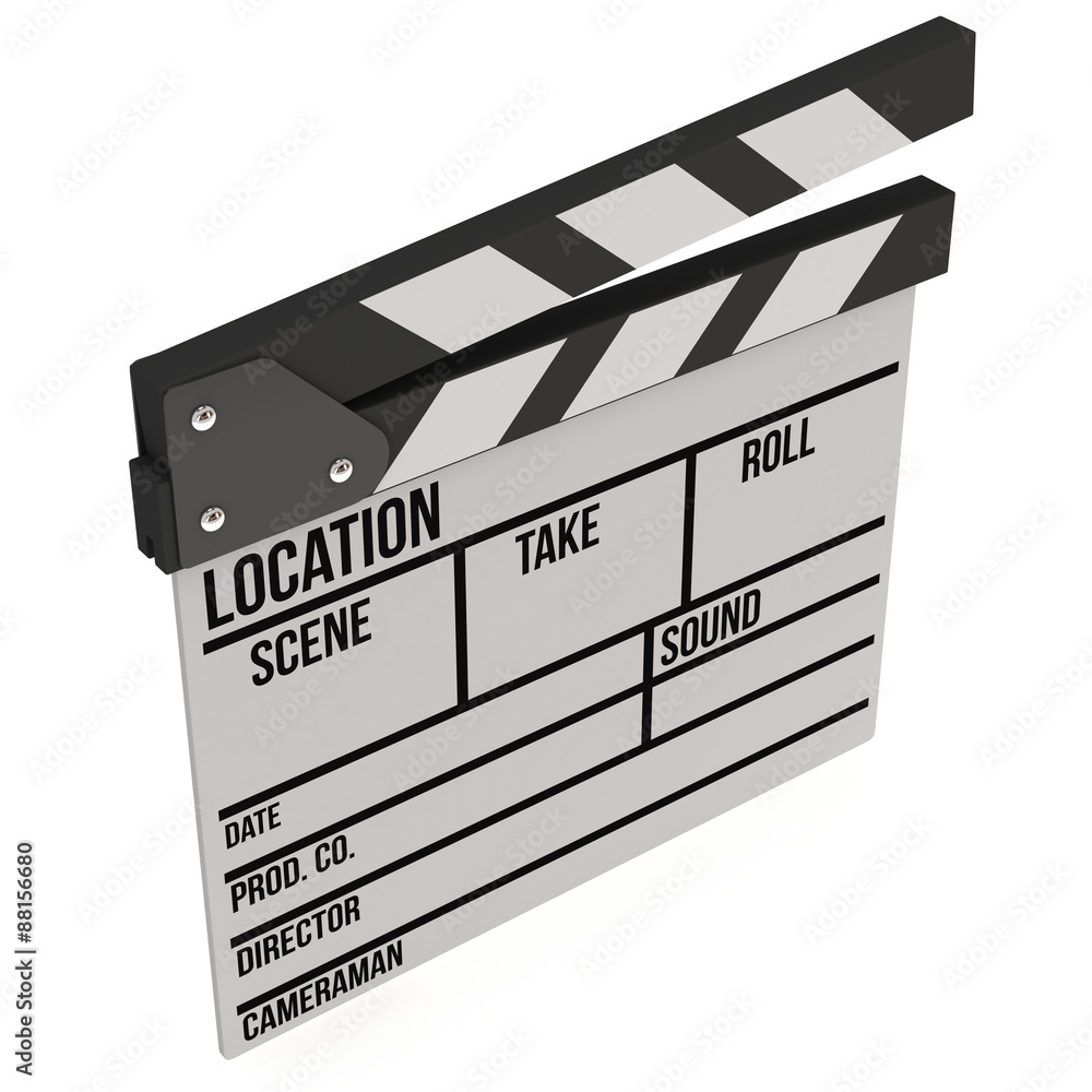 Obraz premium Cinema clapperboard 3D