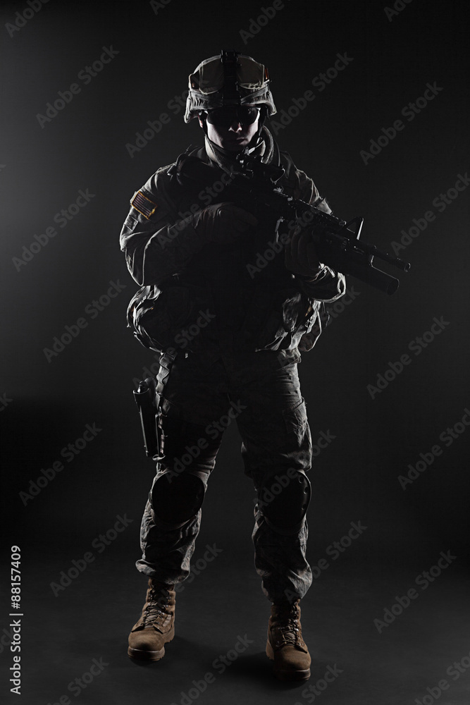 Naklejka premium United States paratrooper