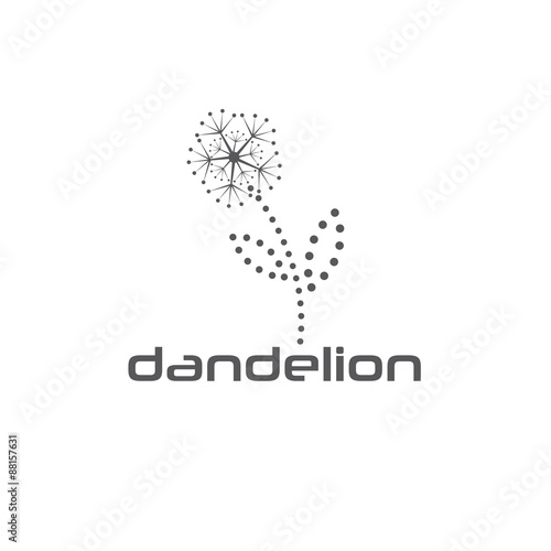Fototapeta Naklejka Na Ścianę i Meble -  cyber dandelion vector design template