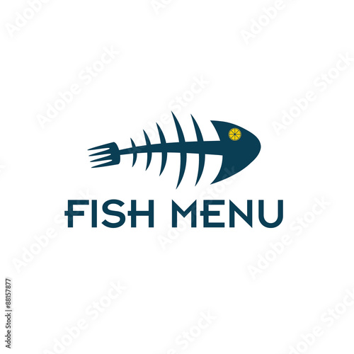 fish menu vector design template photo