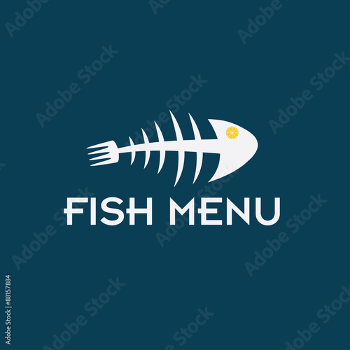 fish menu vector design template photo