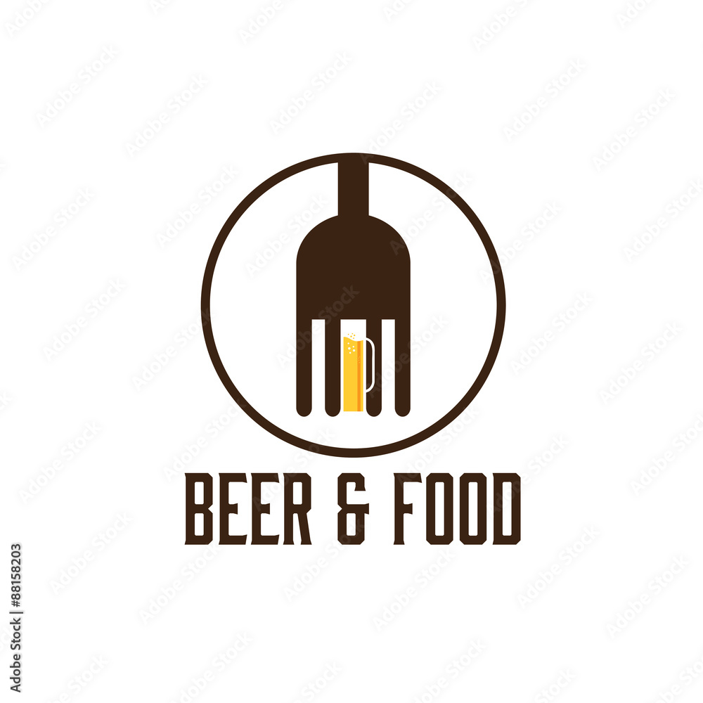 food and beer vector design template food and beer vector design template
